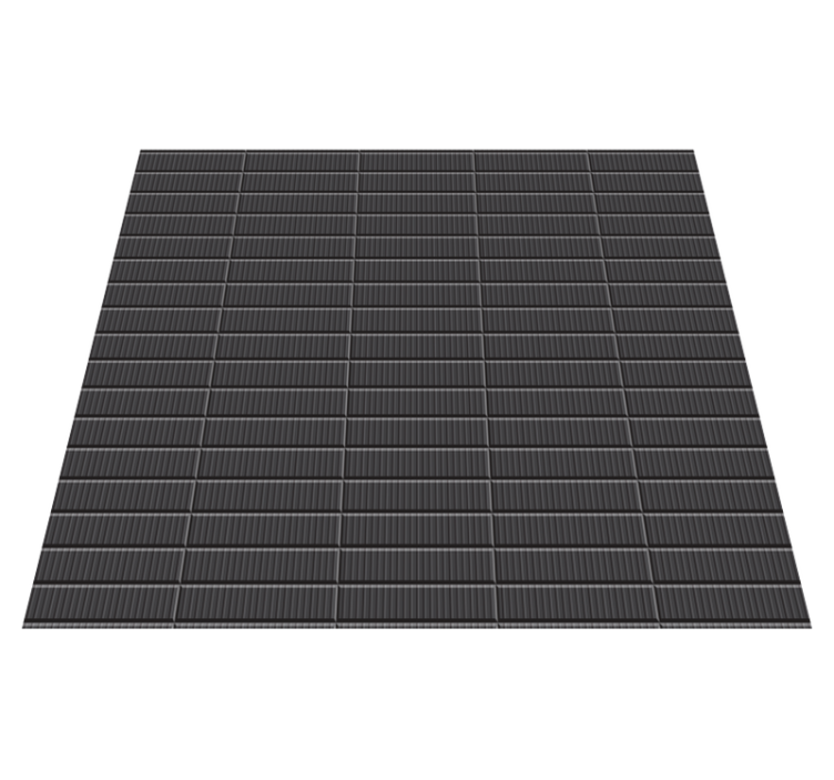Bathroom vinyl rug black tile 3d wallpaper - TenStickers