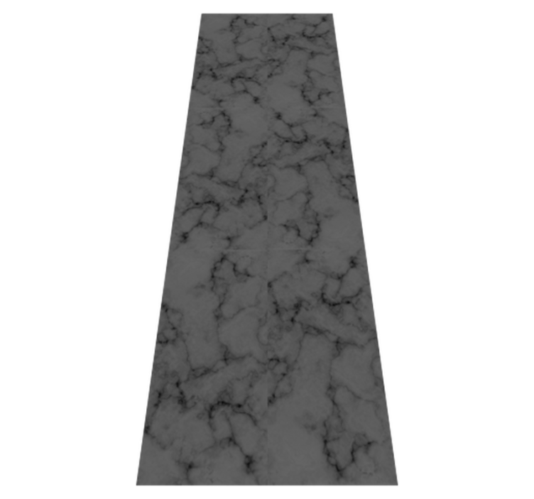 Bathroom vinyl rug in black grungy marble design - TenStickers
