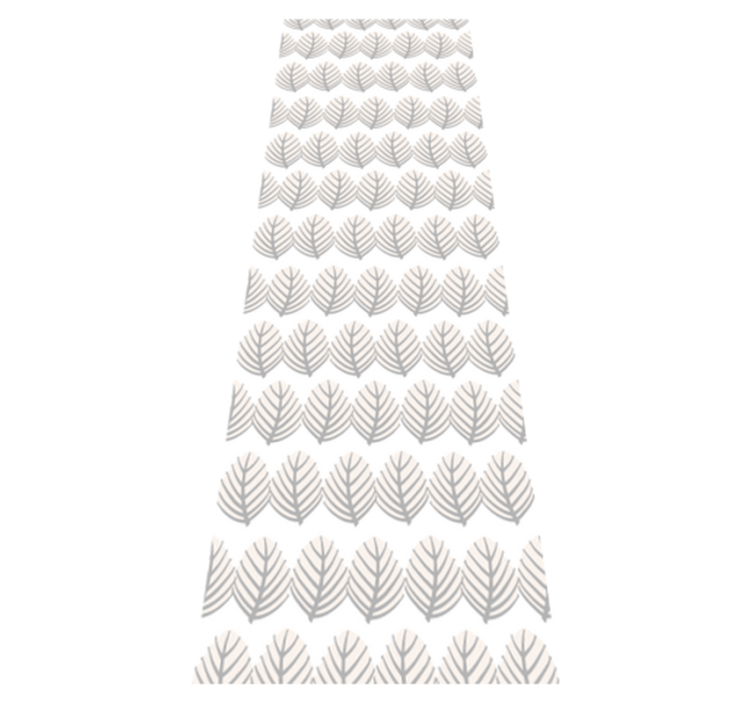 Bathroom vinyl rug in grey leaf design - TenStickers