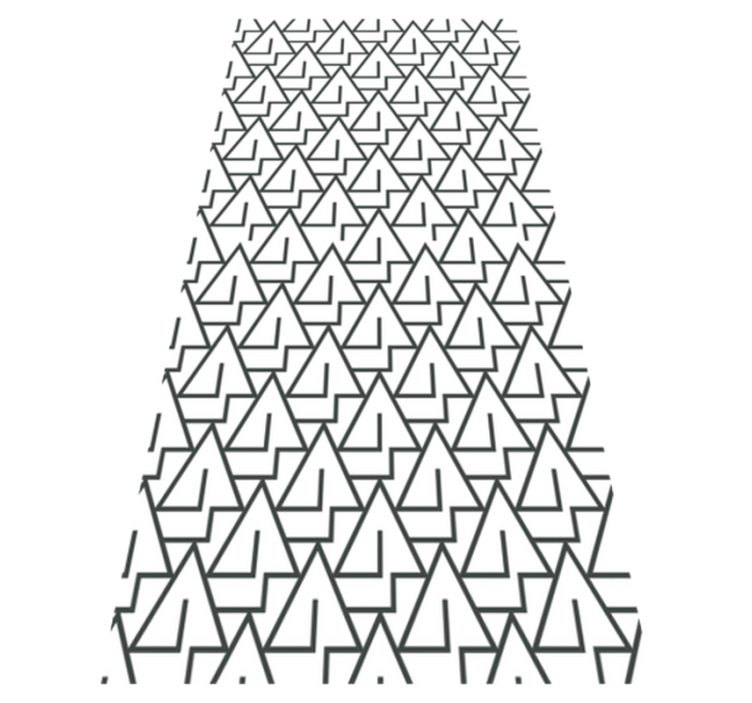 Triangles bathroom vinyl rug - TenStickers
