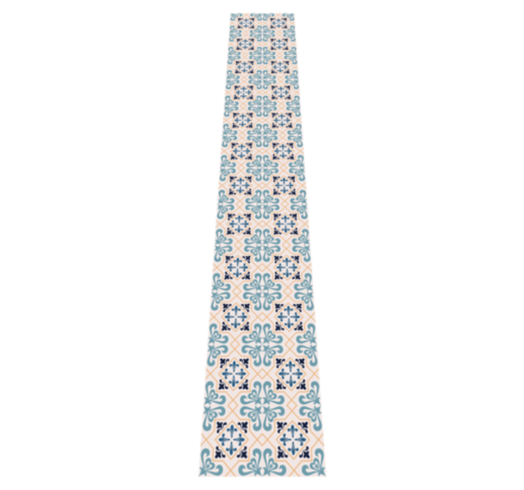 Kitchen vinyl rug with yellow portuguese tile design - TenStickers