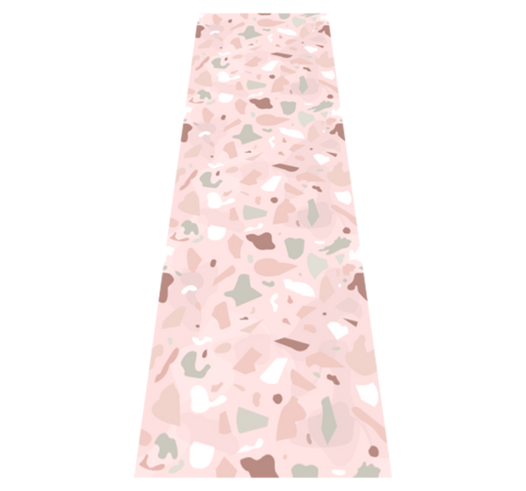 Kitchen vinyl rug in pink terrazzo design - TenStickers