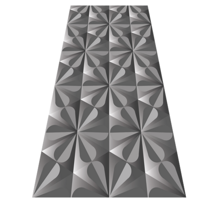 Kitchen vinyl rug with vintage geometric floral design - TenStickers
