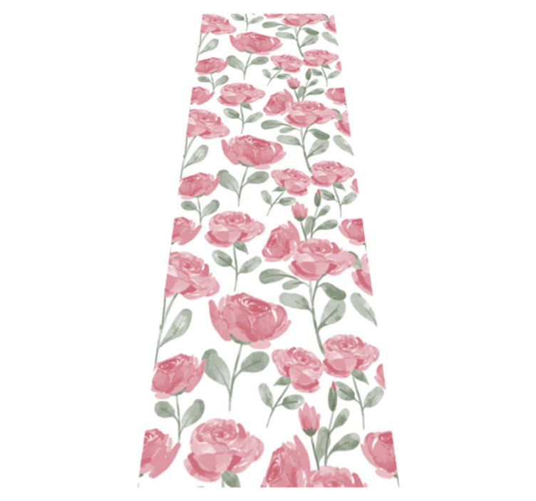 Bedroom vinyl rug with natural vintage rose design - TenStickers