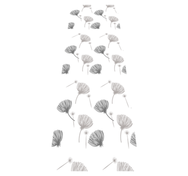 Bedroom vinyl rug with meadow flowers design on white - TenStickers