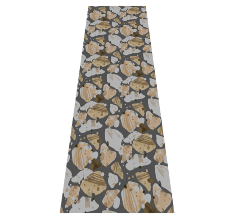 Bedroom vinyl rug in cement terrazzo design - TenStickers