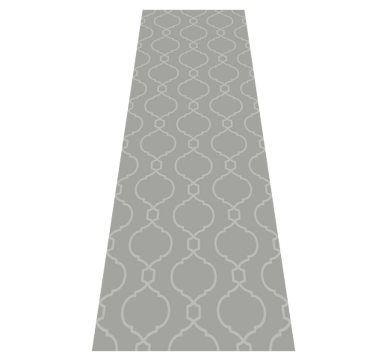 Bedroom vinyl rug with gray geometric pattern - TenStickers