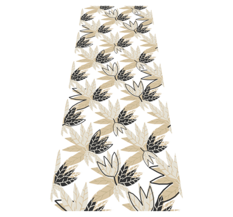 Bedroom vinyl rug with nordic style brown leaves - TenStickers