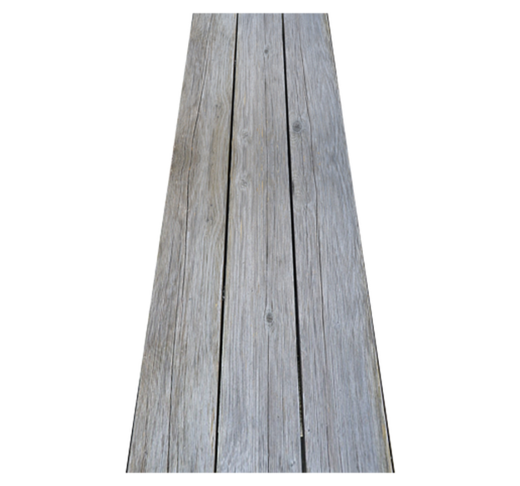 Bedroom vinyl rug in nordic gray raw wood - TenStickers