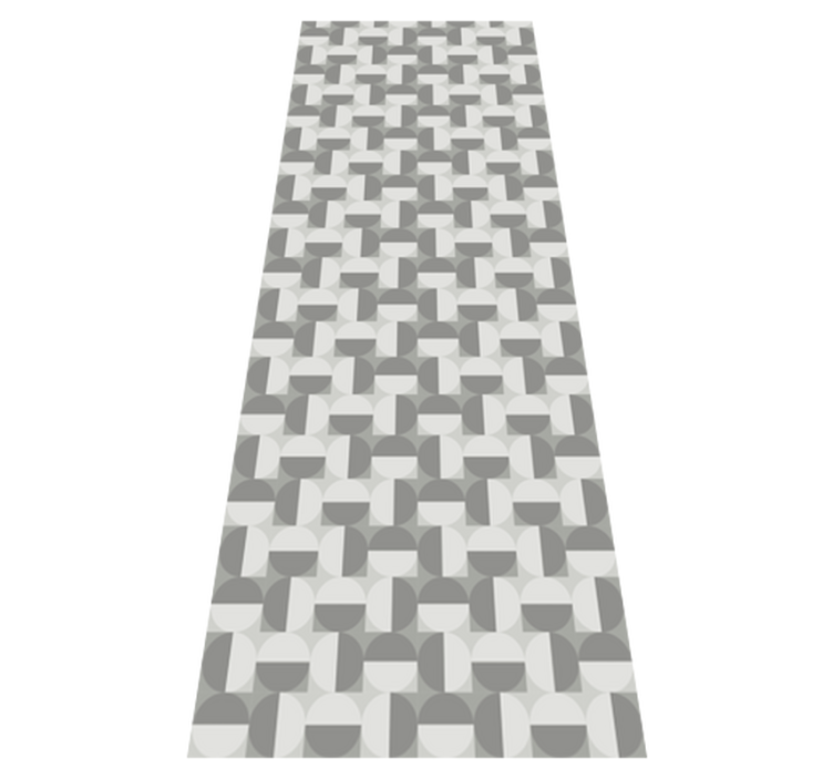 Bedroom vinyl rug in nordic gray circle design - TenStickers