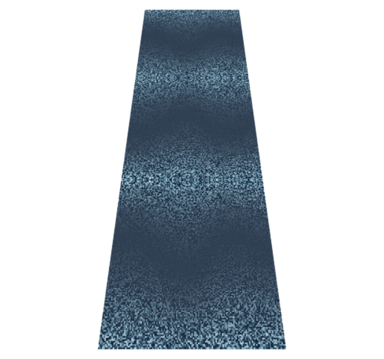 Bedroom vinyl rug in retro blue dotted design - TenStickers