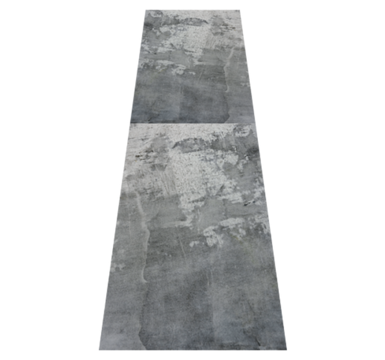 Retro raw silver retangled pattern bedroom vinyl rug - TenStickers