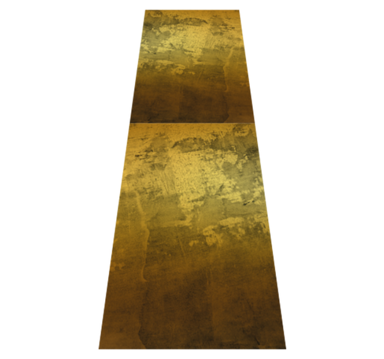 Bedroom vinyl rug with retro golden tangle design - TenStickers