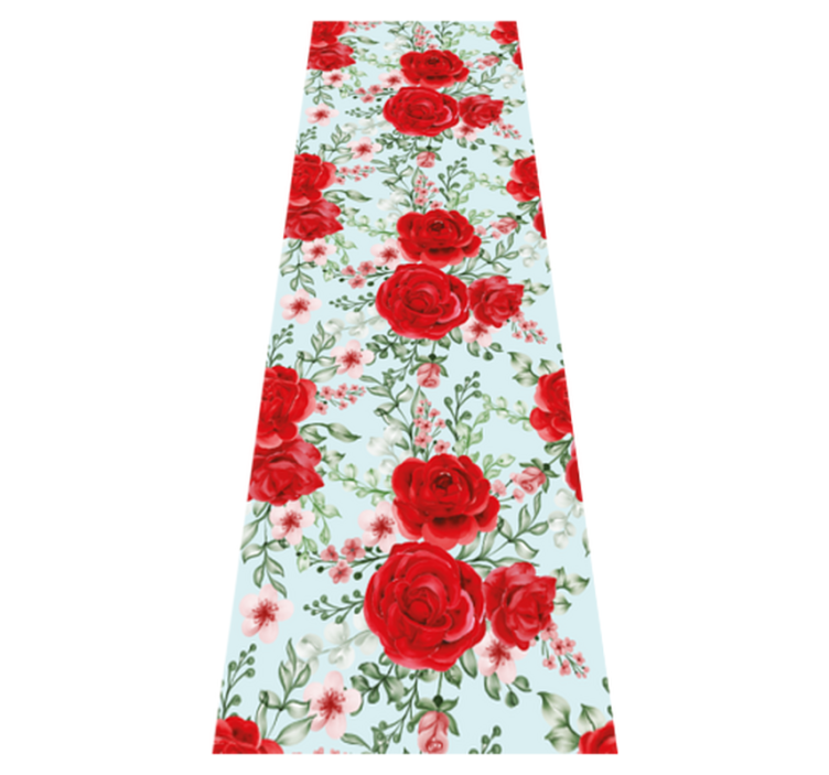 Bedroom vinyl rug in grandmillennial floral style - TenStickers