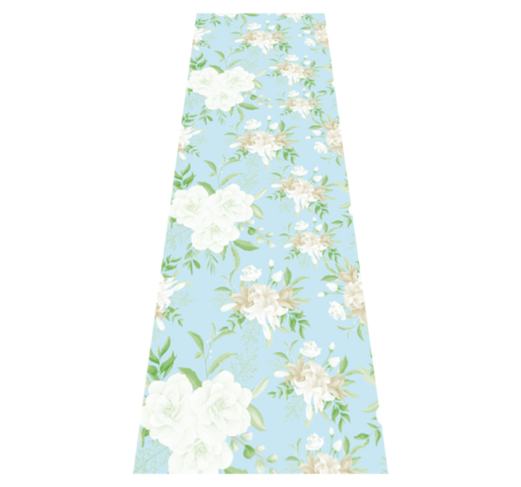 Wild floral grandmillenial style bedroom vinyl rug - TenStickers