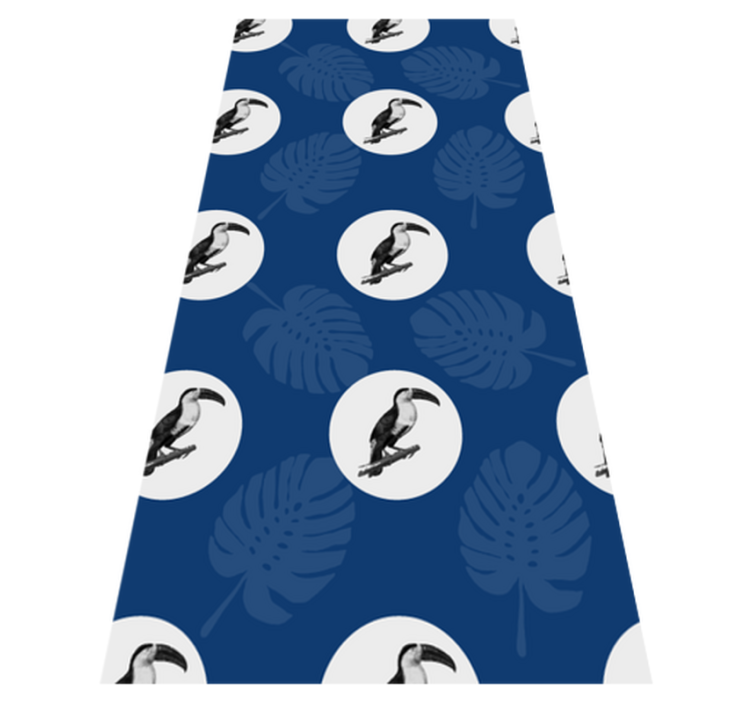 Bedroom vinyl rug with african blue bird design - TenStickers