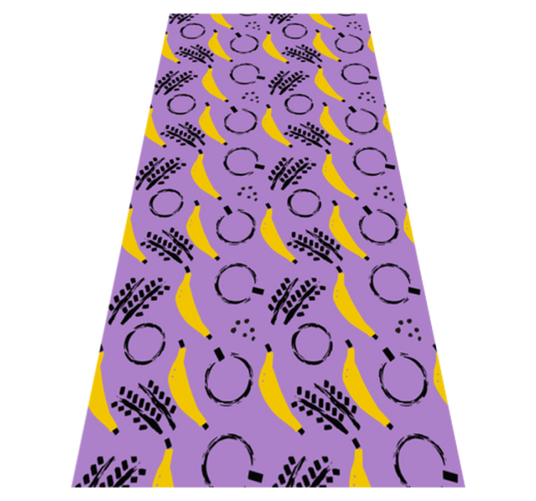 Bedroom vinyl rug in african purple banana design - TenStickers