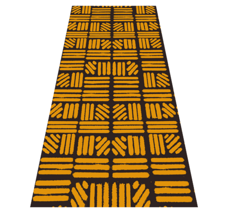 Bedroom vinyl rug with african golden abstract art - TenStickers