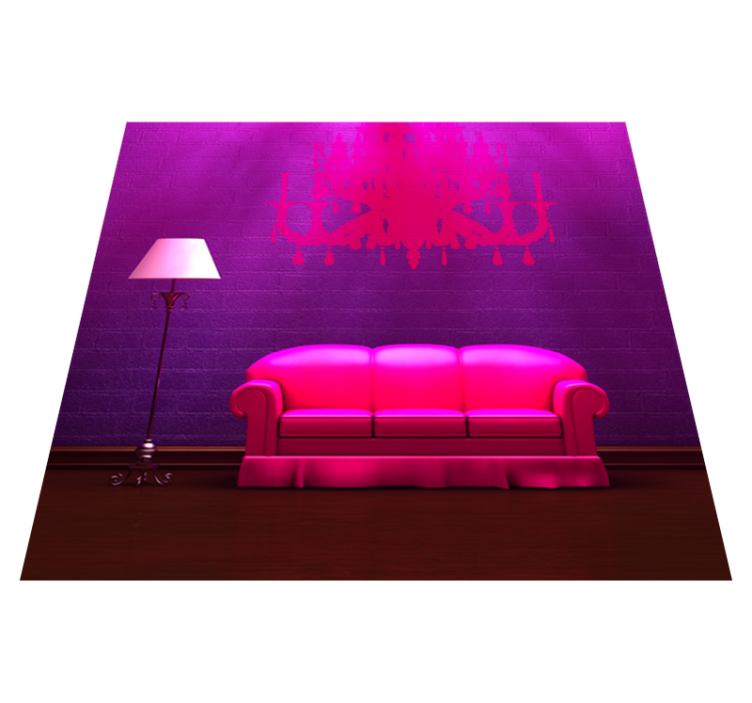 Bedroom vinyl rug sofa and lamp decor vinyl - TenStickers