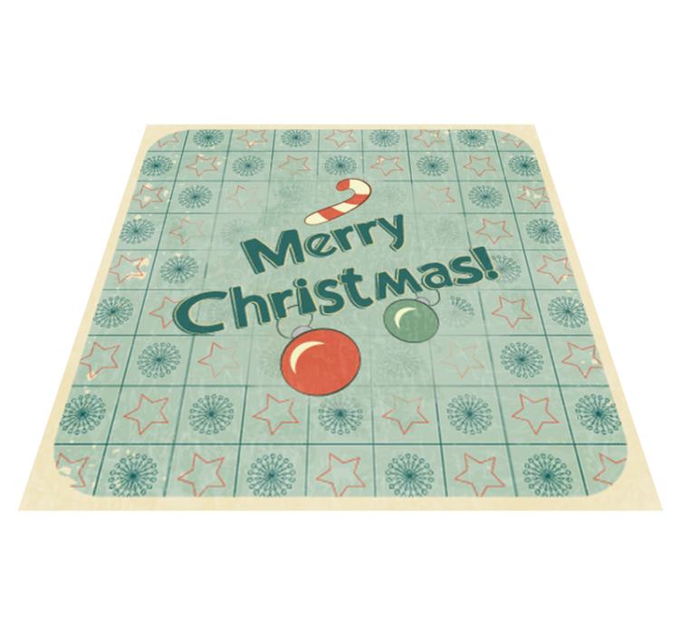 Bedroom vinyl rug merry christmas decor sign - TenStickers