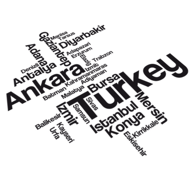 Bedroom vinyl rug turkey decorative text - TenStickers