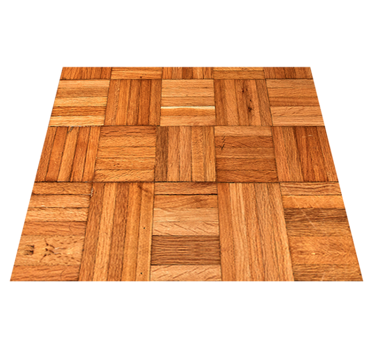 Office vinyl rug with wooden weave protection - TenStickers