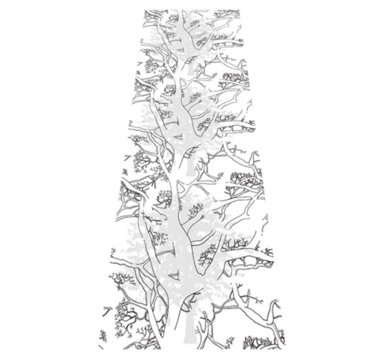 Office vinyl rug with dark tree branches design - TenStickers
