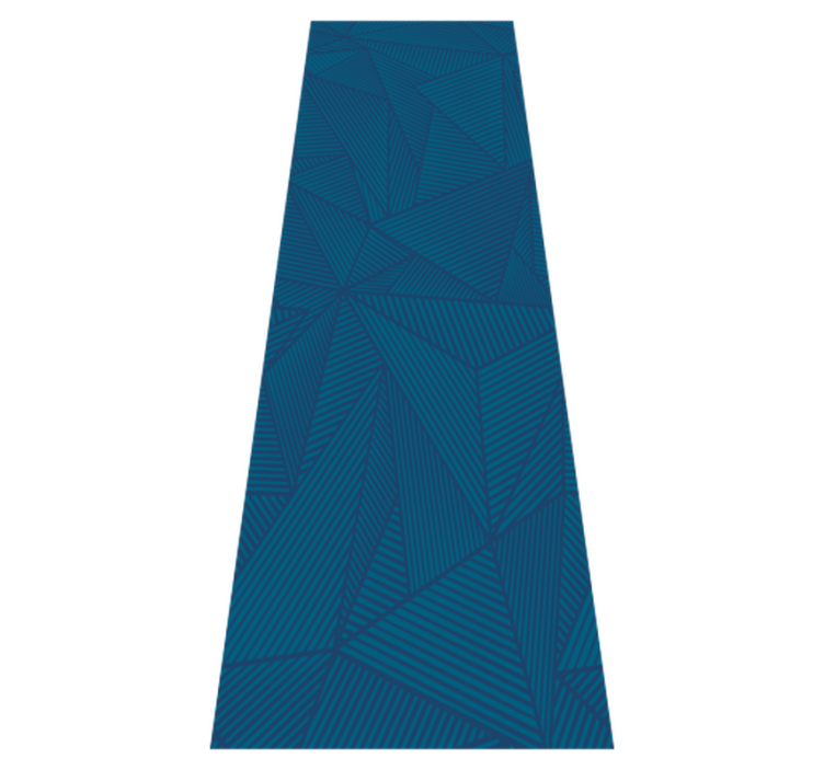 Office vinyl rug in simple blue geometrical pattern - TenStickers