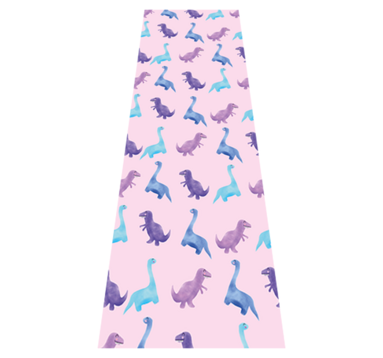 Bedroom vinyl rug featuring pink dinosaurs design - TenStickers