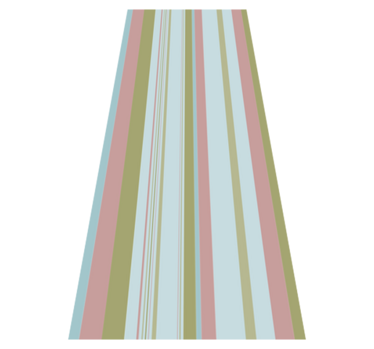 Blue and green 80's stripes bedroom vinyl rug - TenStickers