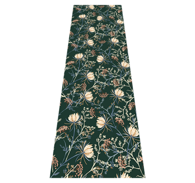 Bedroom vinyl rug in restore emerald style - TenStickers