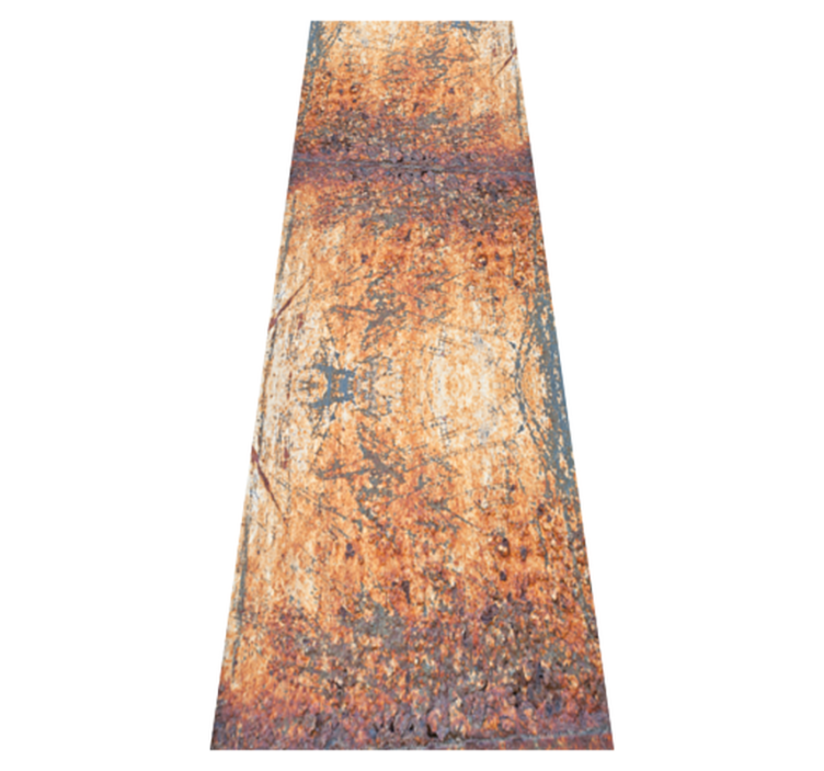 Bedroom vinyl rug in brown and gray concrete pattern - TenStickers