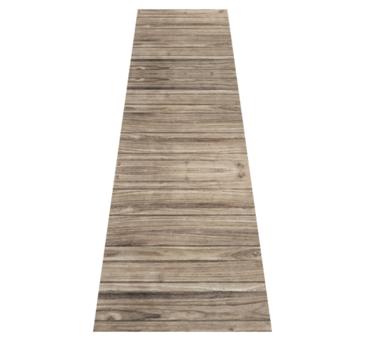 Bedroom vinyl rug gray rustic horizontal planks - TenStickers
