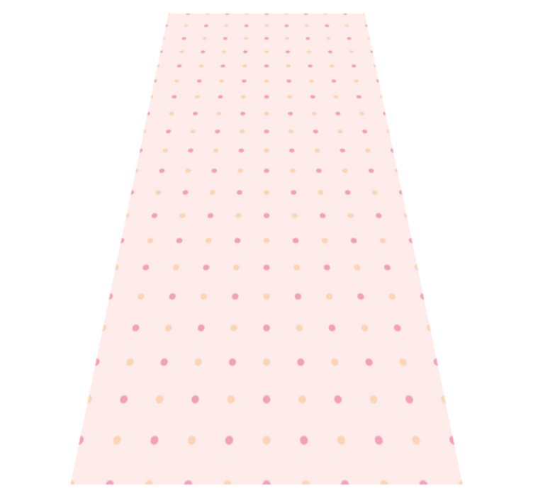 Bedroom vinyl rug in pink rose dots - TenStickers