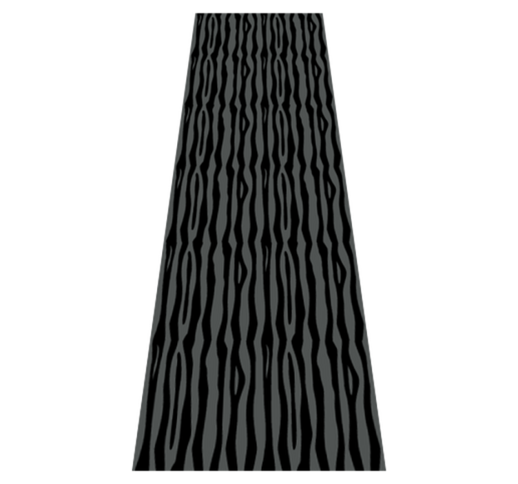 Bedroom vinyl rug in grey and black wavy stripes - TenStickers