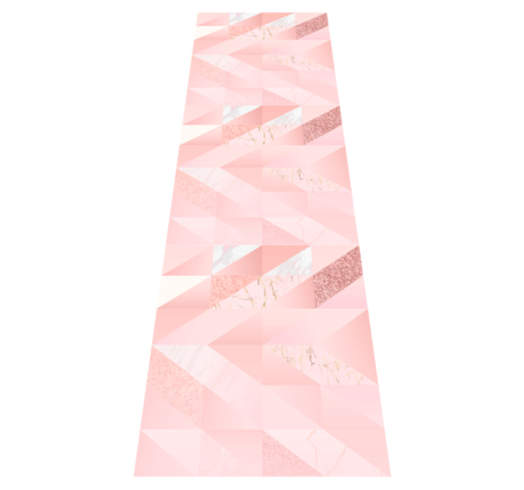 Bedroom vinyl rug with girly pink geometric design - TenStickers