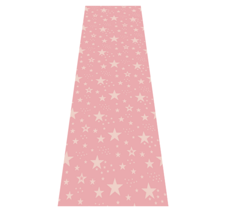 Bedroom vinyl rug in light pink stars on dark pink - TenStickers