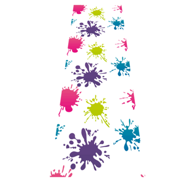 Bedroom vinyl rug in multicolor splash - TenStickers