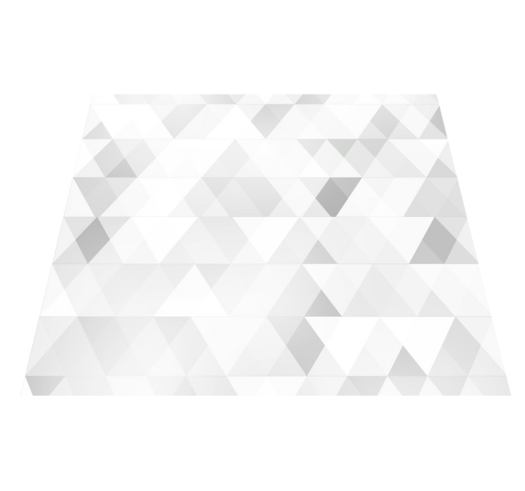 Bedroom vinyl rug geometric grey triangles - TenStickers