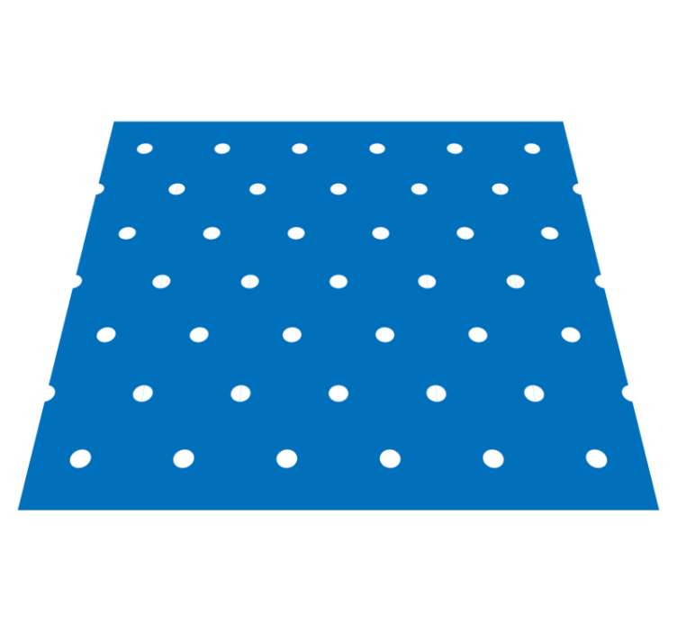 Bedroom vinyl rug with polka dots on blue - TenStickers