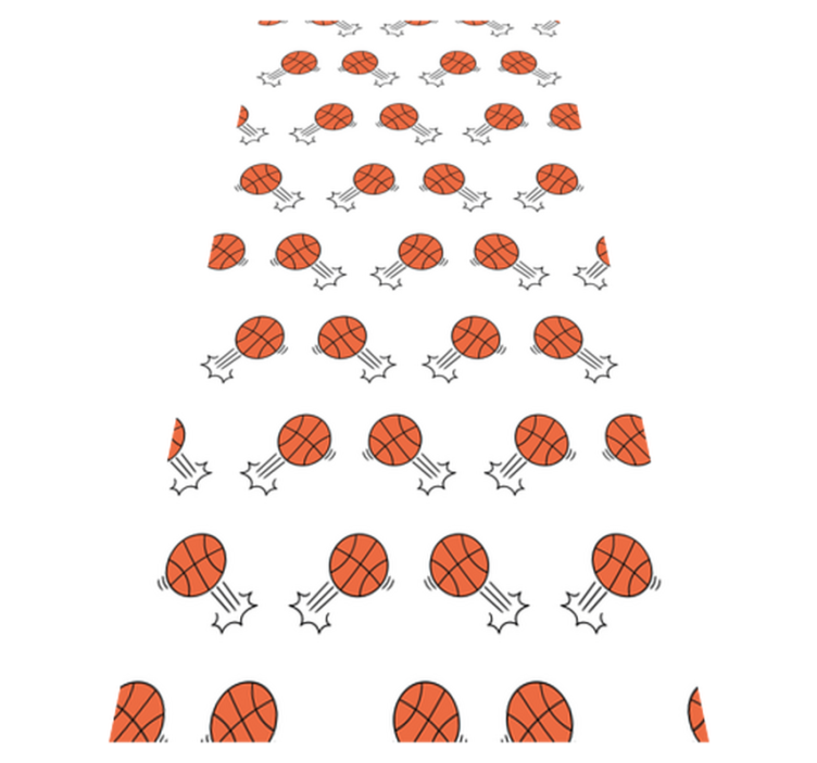 Bedroom vinyl rug with hand-drawn basketballs design - TenStickers
