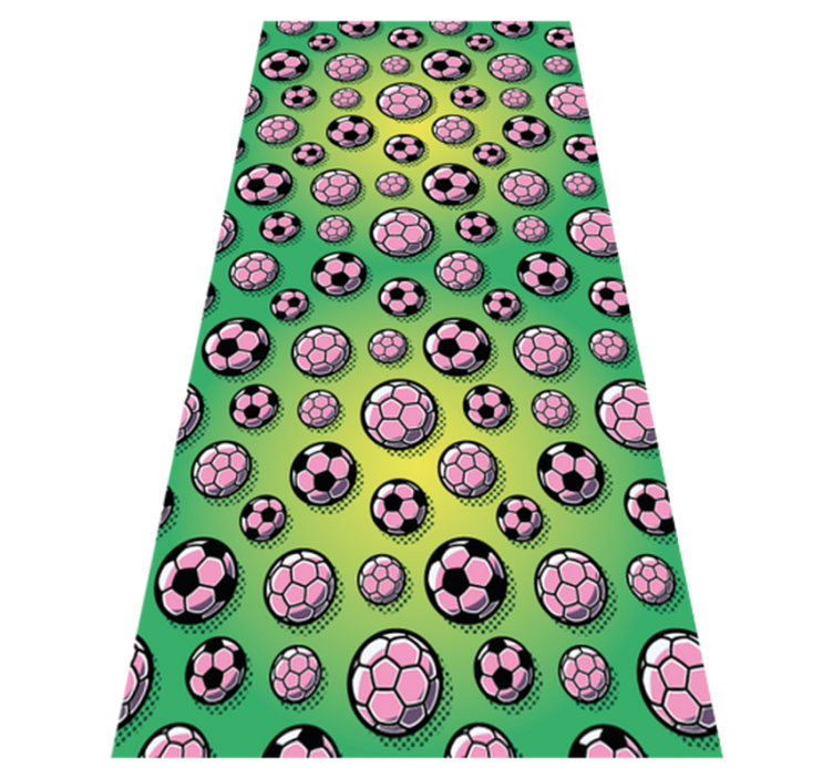 Bedroom vinyl rug with gradient football field design - TenStickers