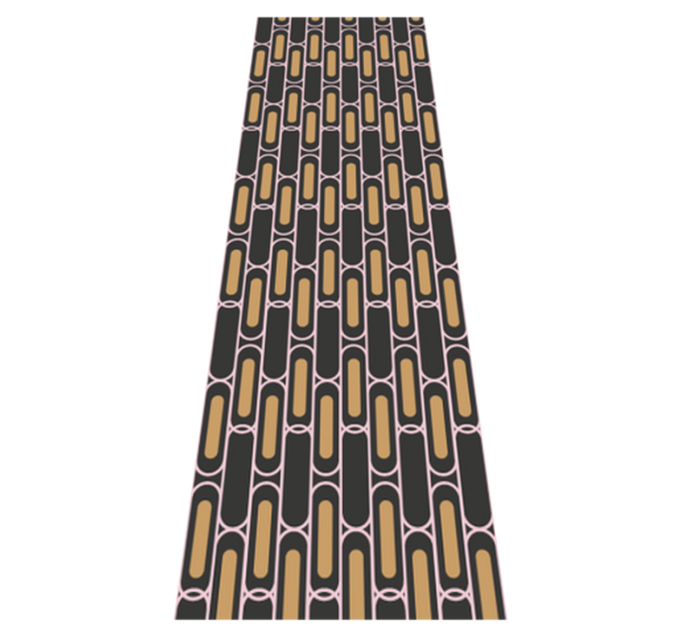 Bedroom vinyl rug with brown and pink stripes - TenStickers