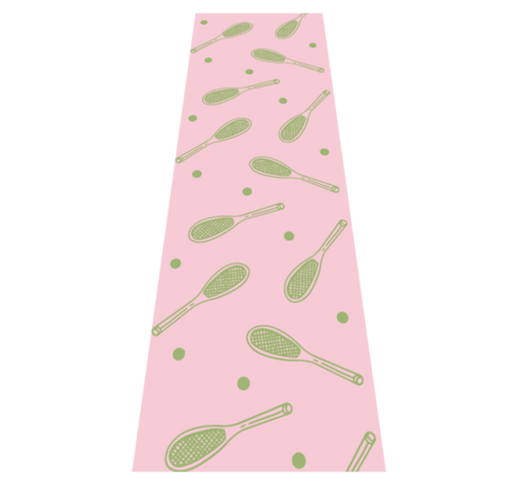 Bedroom vinyl rug with seamless tennis rackets design - TenStickers