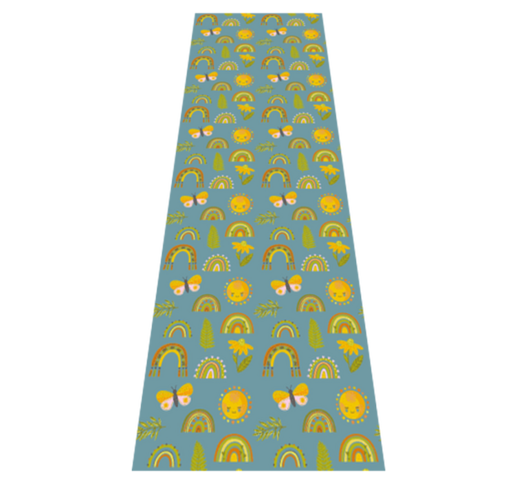 Bedroom vinyl rug with messy bold hand-drawn pattern - TenStickers