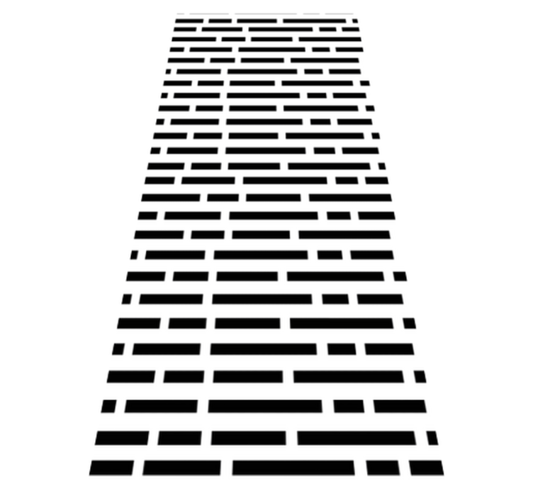 Bedroom vinyl rug in nordic black and white rectangles - TenStickers