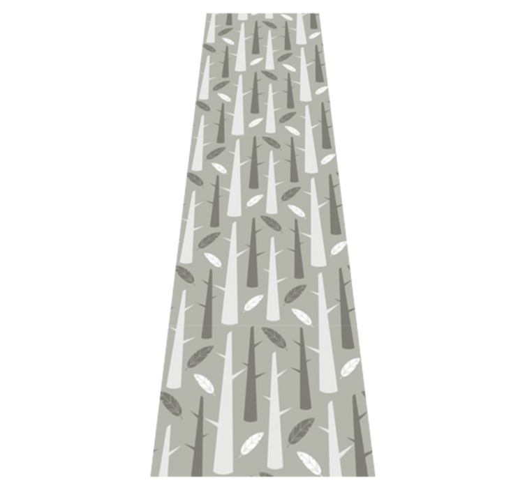 Bedroom vinyl rug with nordic gray branches - TenStickers