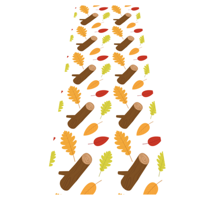 Bedroom vinyl rug with multicolored trees design - TenStickers