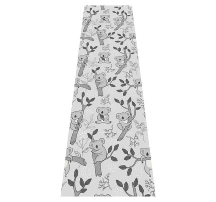 Gray khoala pattern bedroom vinyl rug - TenStickers