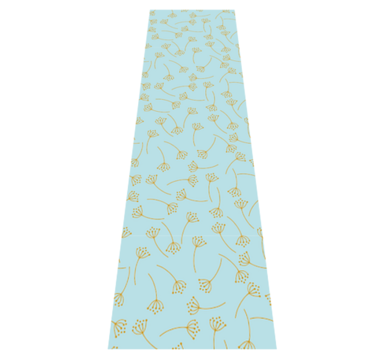 Bedroom vinyl rug in blue nordic plants design - TenStickers